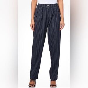Pinstriped Navy Women's Pants